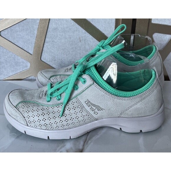 Dansko Shoes - Dansko Elise Sneaker Sz 39 Us 8.5 9  Gray Suede Leather Comfy Athletic Shoes Wmn